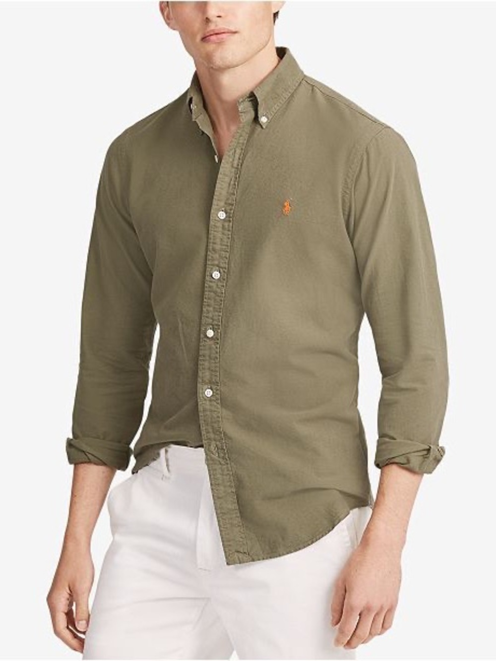 Polo Ralph Lauren Classic Fit Oxford Shirt Dense Olive Sz L Mens
(Ago A-2)